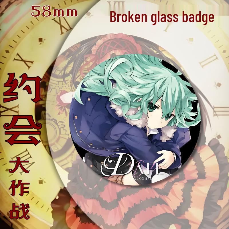 Date A Live Tokisaki Kurumi Tinplate Badge: Anime Brooch & Backpack Charm