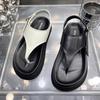 European Station 2025 Summer New Fetal Cow Pure Leather Platform Casual Sandals Fashion Simple Versatile Toe Sandals Women