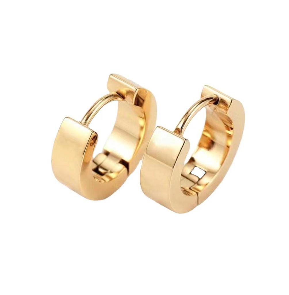 Earrings Screws Fashionable Earrings with Drill Double-sided Open Earrings Large Size