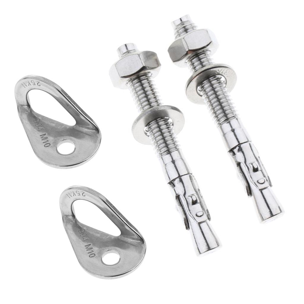 Buy 4pcs Stainless Steel Climbing 25KN Anchor Plates Expansion Bolts