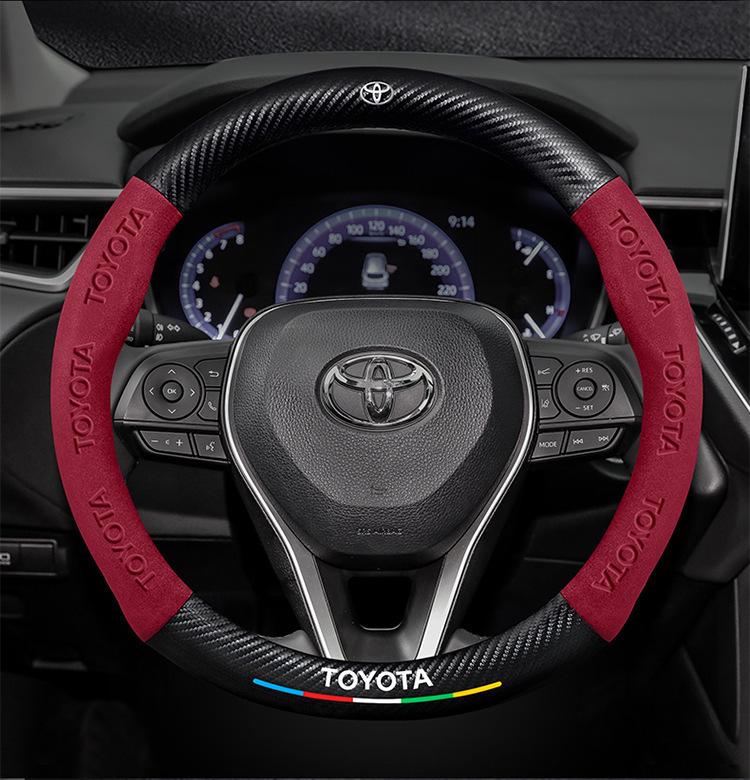 Echtes Leder Carbonfaser Wildleder Lenkradbezug für Toyota Avalon (Modelle 2021-2026) - Ultradünnes Design