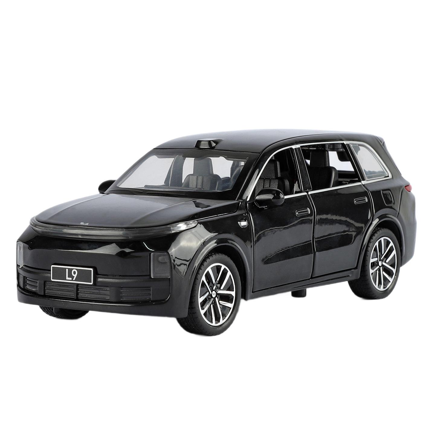

1/32 LEADINGIDEAL Li Auto L9 внедорожник Модель автомобиля из сплава Звук и свет Инерционный Детская игрушка Коллекционные предметы Подарок на день рождения чёрный