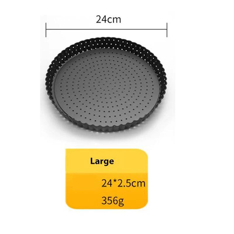 5/8/9 Inch Round Pizza Pan Non-Stick Baking Tray Carbon Steel Tart Quiche Flan Pan Cake Mould Bottom Removable Pie Pan Bakeware