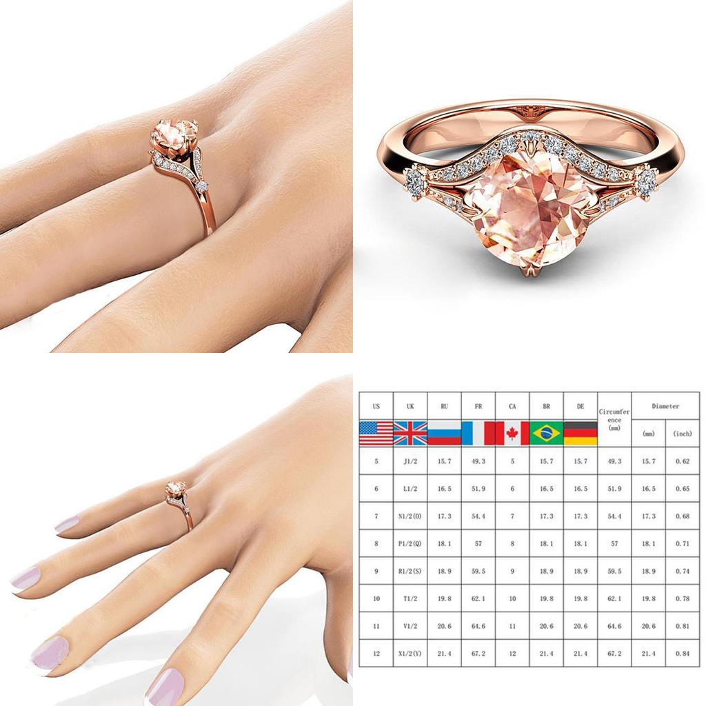 Elegant Fashion Women Anniversary Engagement Ring Timeless Jewelry Gift For Parties