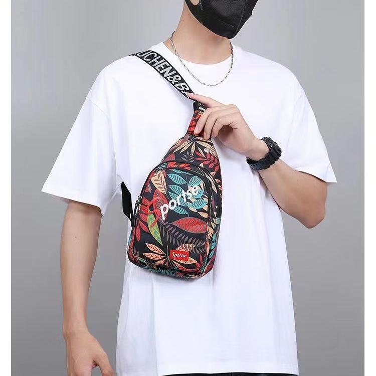 Chest Bag Men's One Shoulder Crossbody Bag Large Capacity Outdoor Sports and Leisure Fashion Small Shoulder Bag Large Capacity