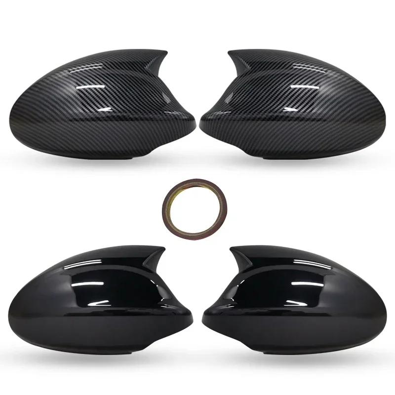 Czarna Nakładka na Lusterko Boczne z Wzorem Włókna Węglowego Zamiennik dla BMW E90 E91 2005-2007 E92 E93 2006-2009 E81 E82 E88 E87 E88
