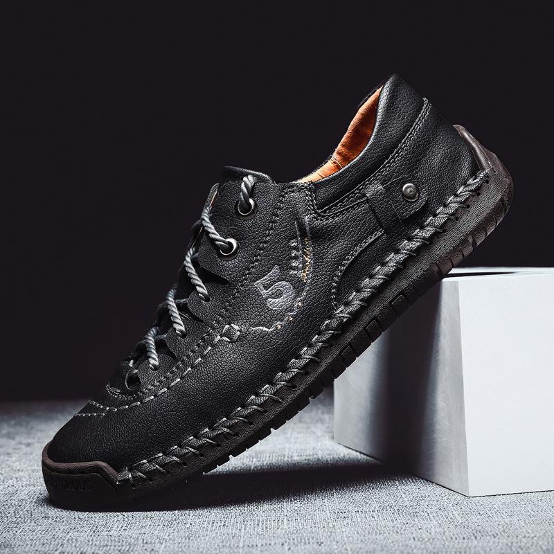 Shoes for Men Leather Casual Shoes Fashion Soft Homme Outdoor Comfortable High Quality Classic Ankle Non-slip Flats