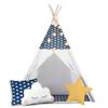 Tenda teepee per bambini Nukido con luci - Blu Navy