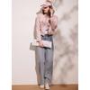 Women's Stand Collar Motorcycle Style Short Jacket