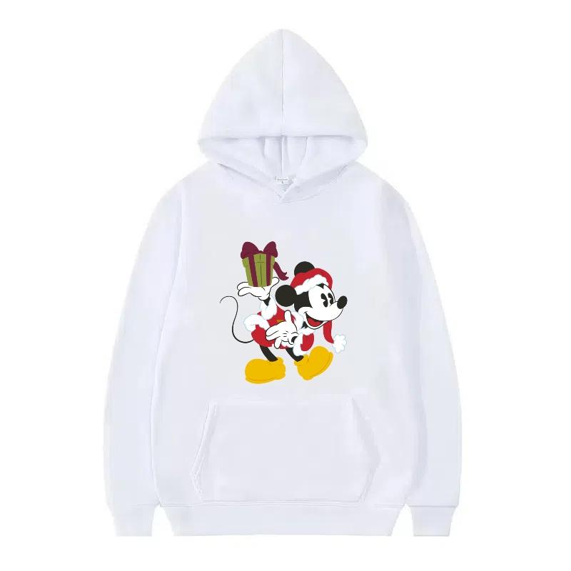 Disney Mickey Mouse Pattern Woman Fleece Sporty Loose Grey Winter Tops Clothing Pullovers Ladies Cheap Hoodies Men Sweatshirts