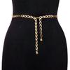 Fashion Metal Waist Chain Silver Gold Color Carved Hollow Out High Waist Belt All-Match Chain Belts for Women Dress