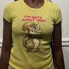 Vintage 70s I'm Nuts About You Squirrel Yellow Cute T-shirt Modeled Size S