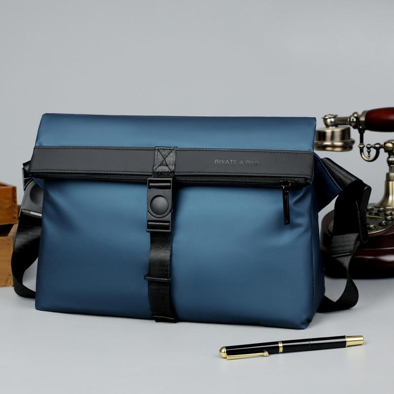 

Новая мужская деловая сумка через плечо, вместительная, водонепроницаемая, сумка-мессенджер на одно плечо 33X8X24CM синий