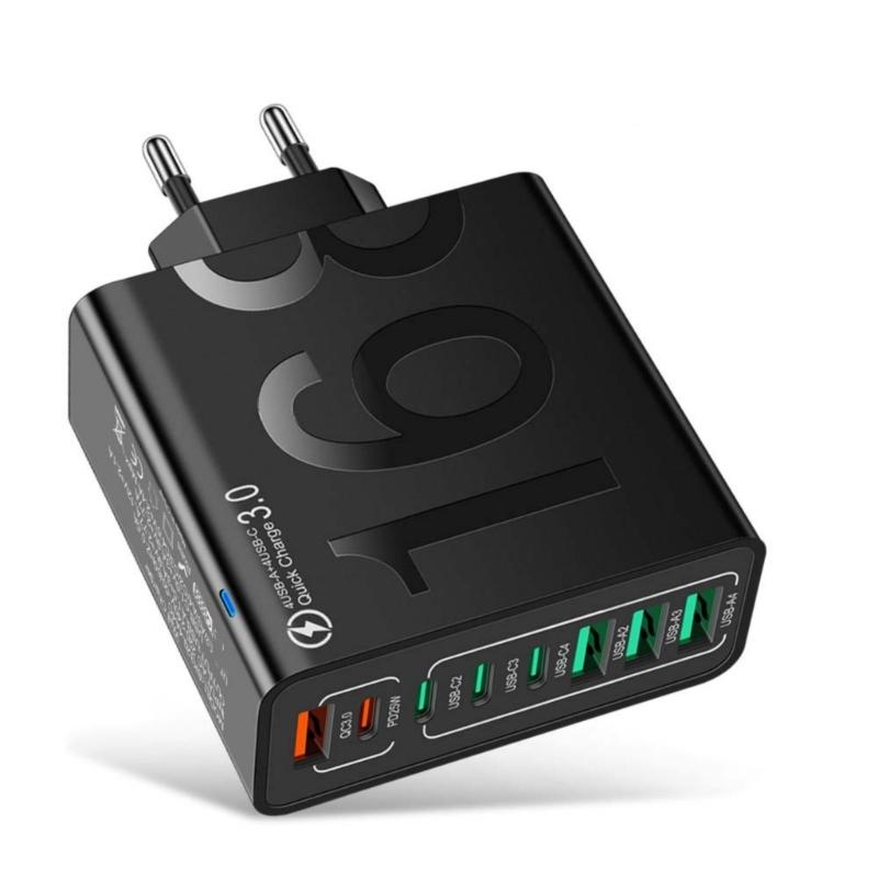 150W Multi Port USB Charging Adapter Fast Charging Wall Adapter Type C USB Travel Charging Adapter For Mobile Phone