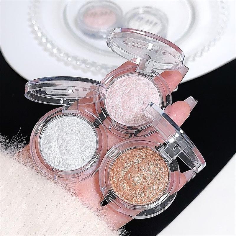 Dikalu Moonlight White Highlighter Palette Shimmer Diamond High-Gloss Brighten Contour Natural Long-Lasting Face Makeup Cosmetic