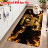 Scorpions Custom Name Flannel Rug Kitchen Mat Non Slip Floor Carpet Personalized Home Decor