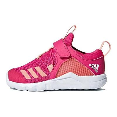 Flex El I Velcro Sports Non-Slip Low-Top Running Shoes Baby Sneakers Pink White AH2571