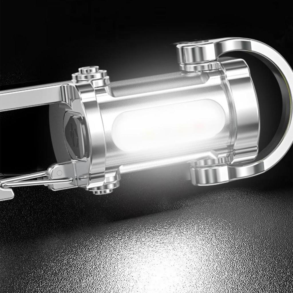 Keychain Flashlight Small Keychain Flashlight USB Charging All-Weather Bright Survival Equipment Waterproof for Friends Men