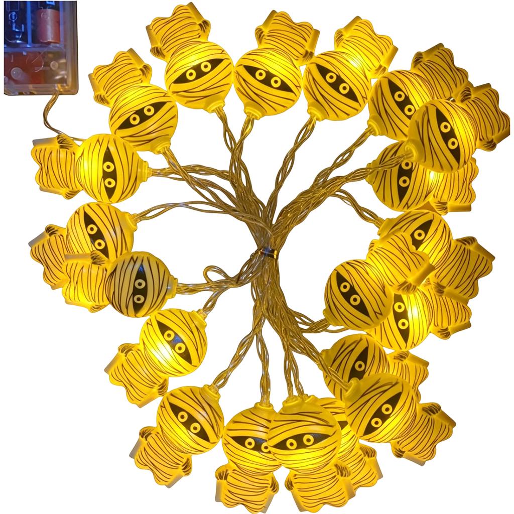 Halloween String Lights with LED Pumpkin and Lights for Outdoor Holiday Decoration