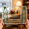 Transparent Photo Holders Acrylic Christmas Picture Frame, Clear Family Gift for Parents Anniversary Birthday Gifts Mom Dad Grandparents Ornaments