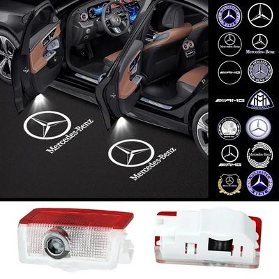 2PCS LED Car Door HD Laser Projector Lights Door Welcome Lamp For Mercedes Benz A C E GLC GLA GLE W205 W212 W213 X253 X156 W166