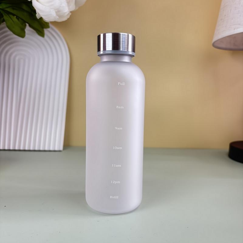 550ml Sport Water Bottle With Time Marker Motivational Reusable Fitness Sports Outdoors Travel Leakproof Frosted Plastic Cup
