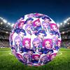 Singer Print Size 5 Soccer Ball, PU Wear Resistant Football for Match Training and Daily Practice, Birthday Gift for Soccer Fans