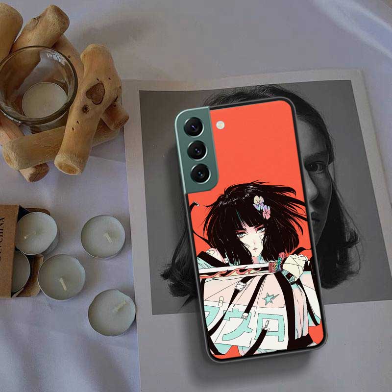 Vaporwave Glitch Anime Phone Case For Samsung Galaxy A12 A22 A32 A42 A52 A72 A54 A34 A24 A14 A73 A53 A33 A23 A13 5G F52 F62 Cove
