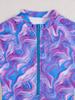 Women's Long Sleeve Triangle Print Sun Protection Swimsuit