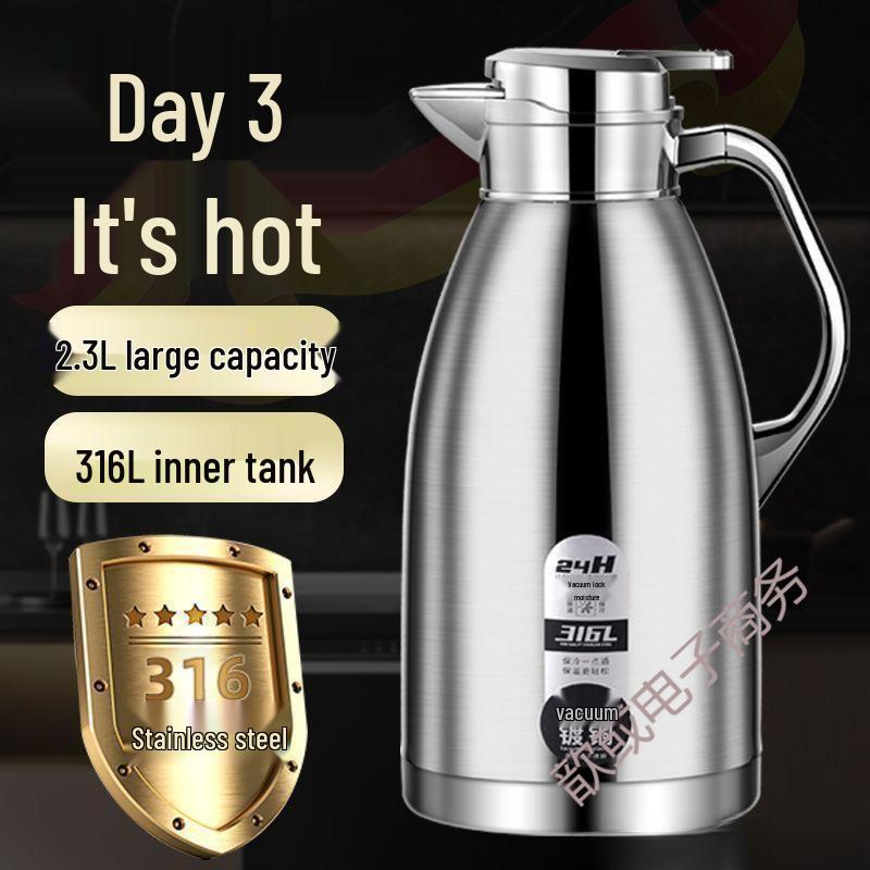 316 Stainless Steel Insulated Kettle for Home, Restaurant, or Hotel - Large Capacity Thermos