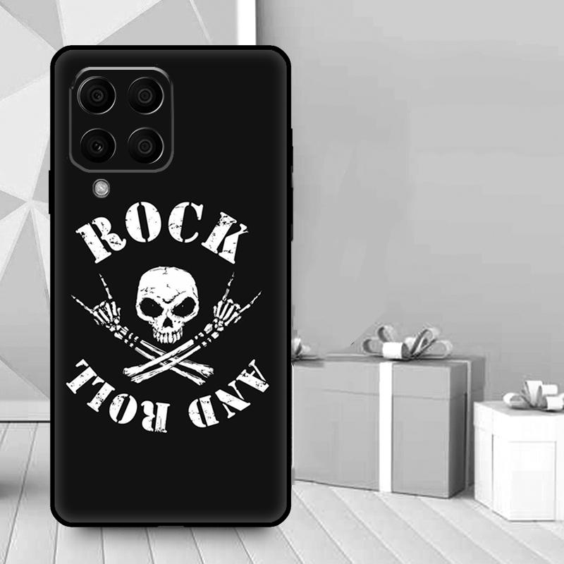 Rock and Roll Skull Case For Samsung Galaxy M56 M52 M32 M53 M16 M11 M21 M31 M35 M12 M13 M14 M15 M36 M55 M34 M54