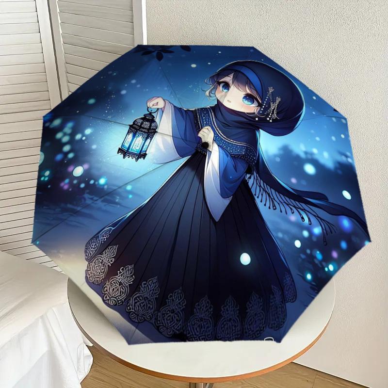 

1pc Arabian Night Lantern Umbrella with Plastic Handle,Suitable for All Seasons Home Travel Outdoor UmbrellaDD960