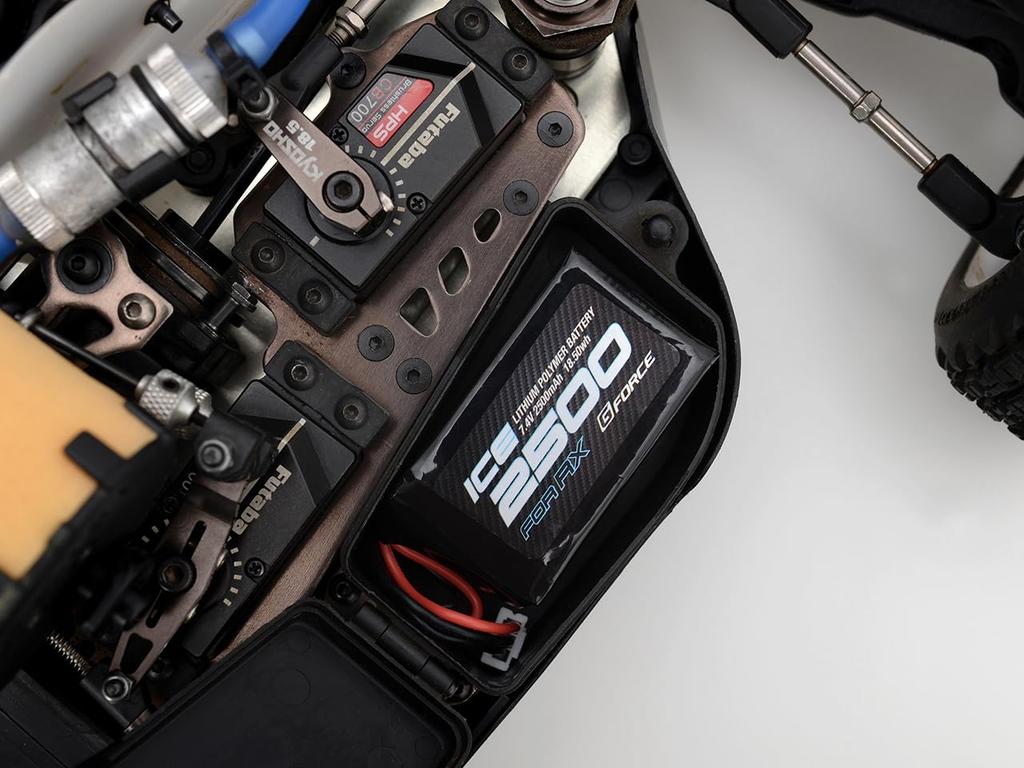 G-FORCE ICE LiPo 7.4V 2500mAh Bale-förmiger RC-Autoempfänger GFG104 (Offizielles japanisches Produkt)