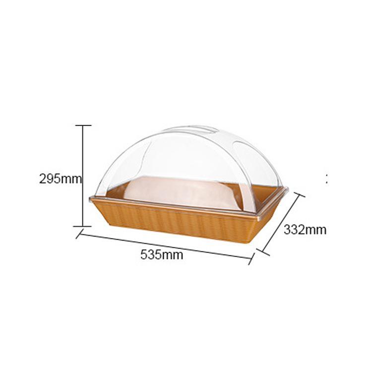 Large Transparent Food-Grade Plastic Tasting Plate with Lid