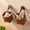 Decorative Imitation Rattan Hanging Basket Hand-Woven Vegetable Fruit Storage Baskets for Kitchen