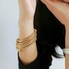 Stapelbarer Mehrschichtiger Armreif Stilvoller Metall Elastischer Schmuck Stapelbarer Armreif Elastisches Armband für Modebewusste Liebhaber