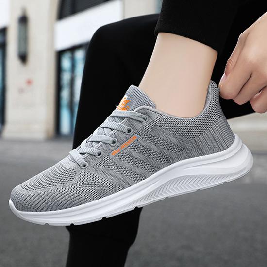 Spring and Autumn Shoes Men's Running Shoes Korean Edition Soft Soled Breathable Mesh Sports Shoes