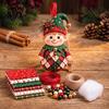 Handcrafted Holiday Display Items DIY Patchwork Ornament Kit for Christmas Decoration, Decorative Fabric Traditional Winter Charm Ornaments Craft Set