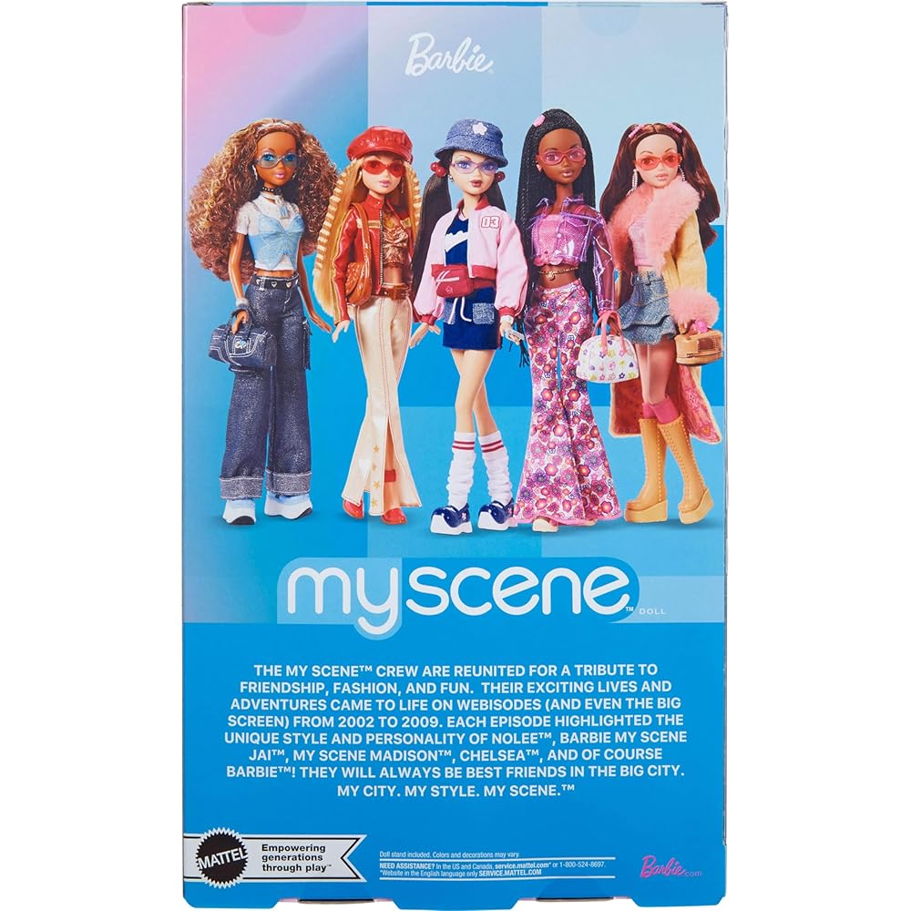 Barbie My Scene Nolly Signature Black Doll House Playset with Accessories for Kids Ages 6 and Up