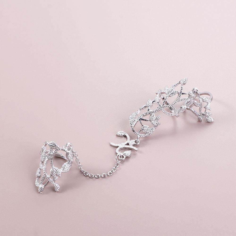 Temperament Flower For Girls Simple Hollow Korean Finger Ring Women Opening Ring Finger Jewelry