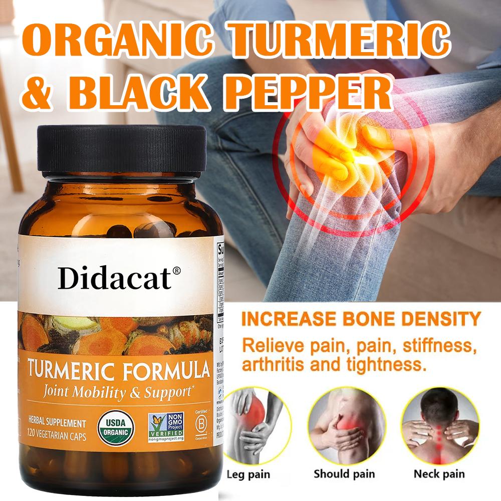 Curcumin Herbal Supplement, Containing Black Pepper, 120 Capsules.
