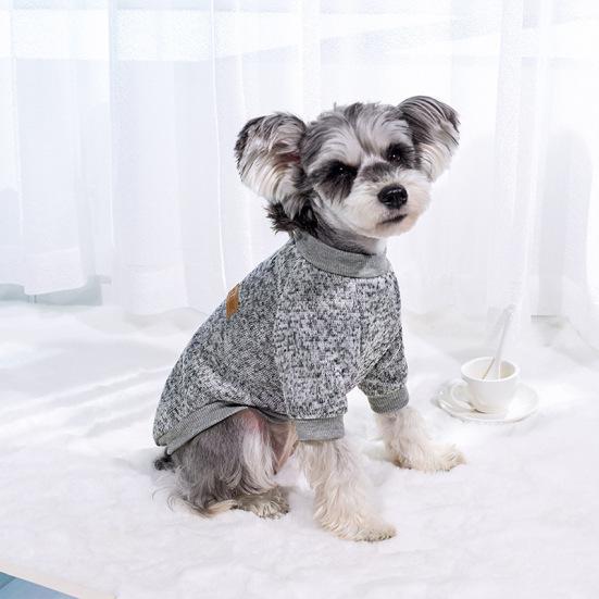 

Yousheng Walbest Pet Dog Classic Knitwear Sweater Warm Winter Puppy Pet Coat Soft Sweater Clothing for Small Dogs (S, Grey) S