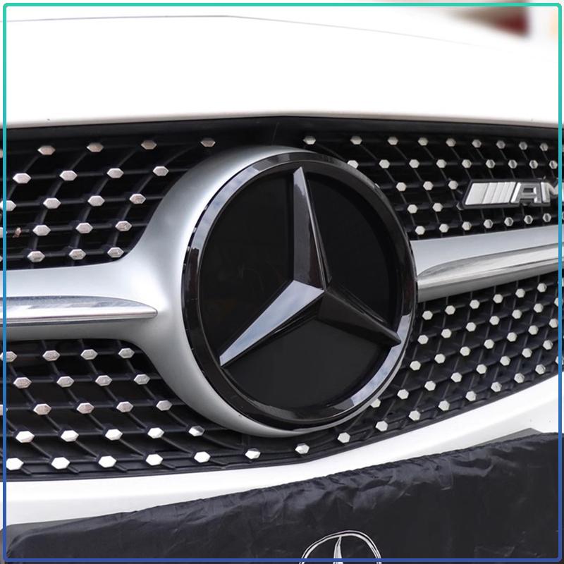 188/210mm Car Front Grille Badge Decal Cover Emblem Stickers Auto Accessories For Mercedes Benz A180 A200 W205 E63 AMG 2014 2015 W166 W246 W242 W176