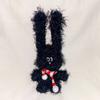 Year-end Gift Christmas Holiday_wiggly black rabbit keyring
