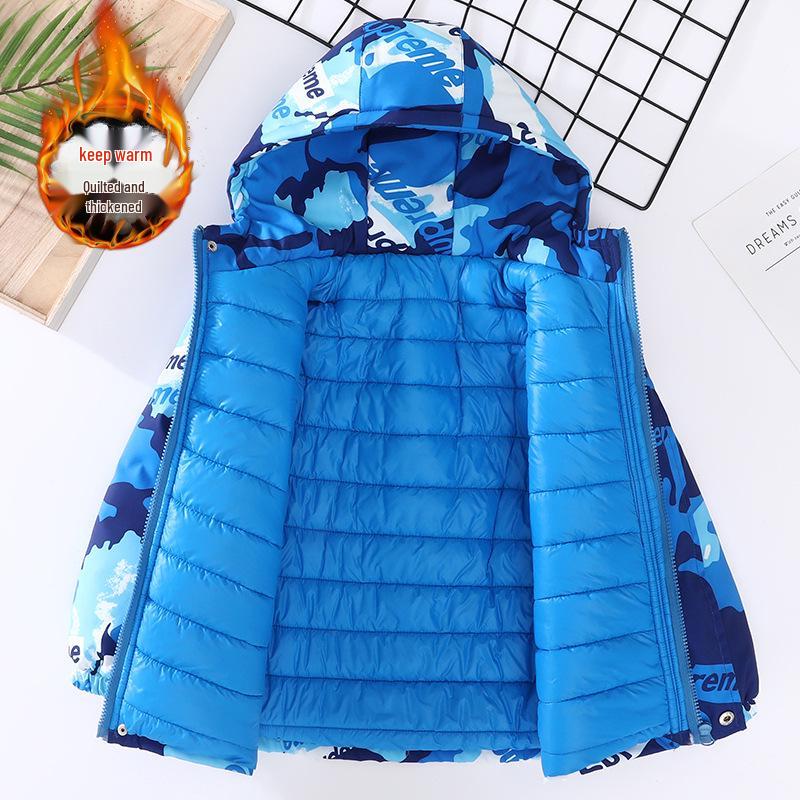 

Зимове пальто для хлопчиків 2025: Потовщений вітрозахисний плащ на флісовій підкладці для віку 3-15 років 120 cm