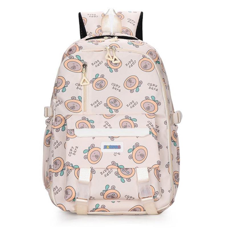 Cartoon Print Student Schoolbag Women's Lightweight Large Capacity Backpack