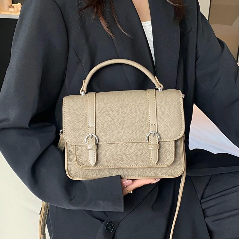 

Women s Bag Fashion TOGO Top Layer Cowhide Mailman Casual Handbag Crossbody Versatile Small Square Women 23x8x16CM сірий