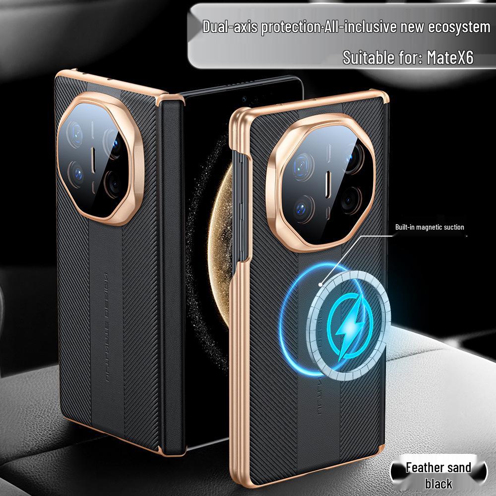 Huawei Mate X6 Folding Screen Magnetic Protective Case, Anti-Fall, Dual-Axis, Full Coverage.