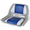VidaXL Bootssitz Klappbar mit Polster in Blau-Weiß 48x51x41 cm