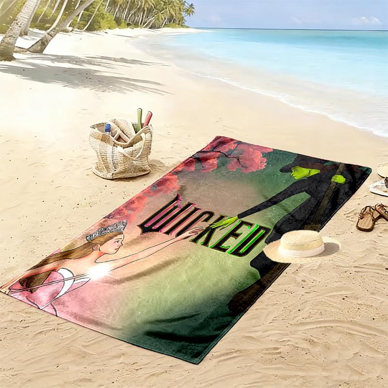 Wicked Print Beach Towel, Large Soft Quick Dry Towel for Beach Camping Swimming